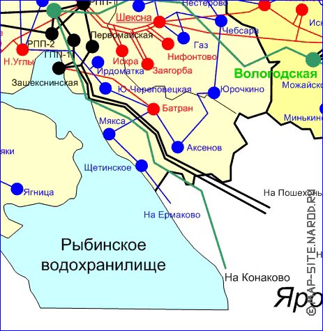 mapa de Oblast de Vologda