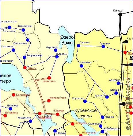 Карта глубин озера воже вологодская область