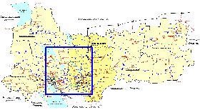 carte de Oblast de Vologda