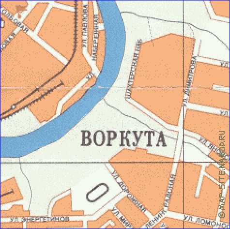 mapa de Vorkuta