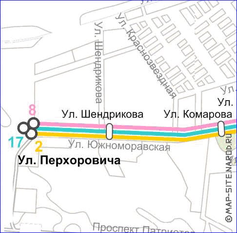 Transporte mapa de Voronej