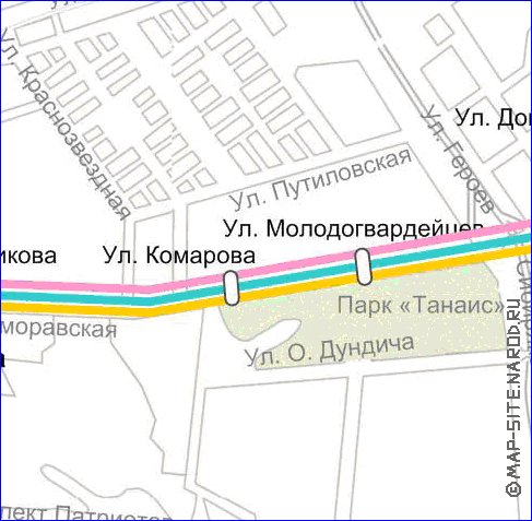 Transporte mapa de Voronej