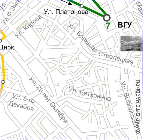 Transporte mapa de Voronej