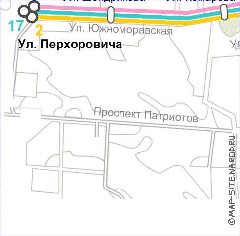 Transporte mapa de Voronej