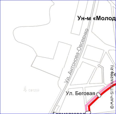 Transporte mapa de Voronej