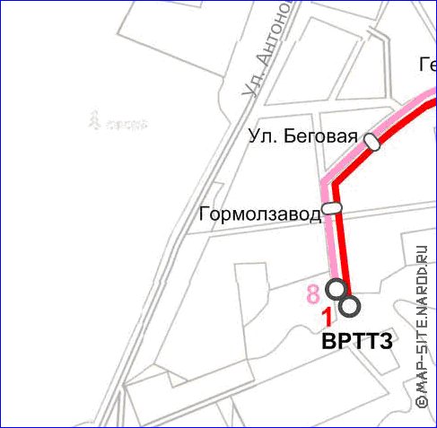 Transporte mapa de Voronej