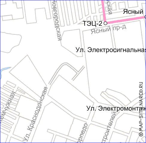 Transporte mapa de Voronej