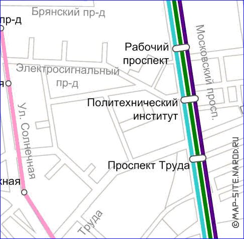 Transporte mapa de Voronej