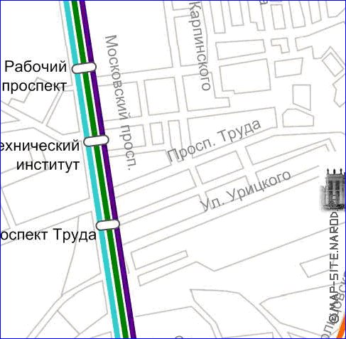 Transporte mapa de Voronej