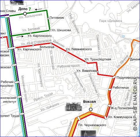 Transport carte de Voronej