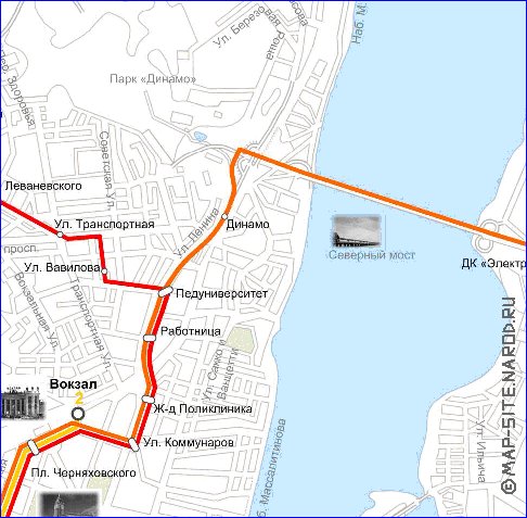 Transport carte de Voronej