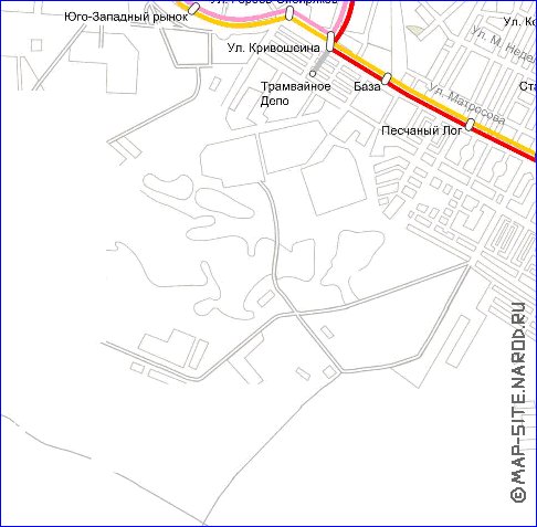 Transporte mapa de Voronej