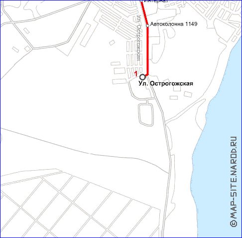 Transporte mapa de Voronej