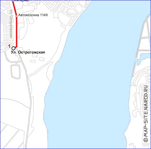 Transporte mapa de Voronej