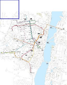 Transporte mapa de Voronej