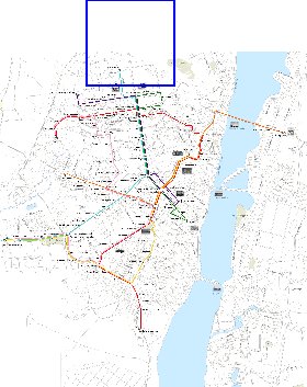 Transporte mapa de Voronej