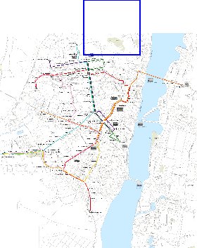 Transporte mapa de Voronej