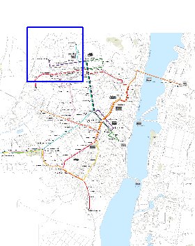 Transporte mapa de Voronej