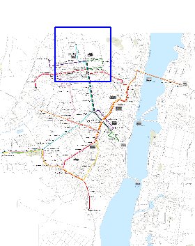 Transporte mapa de Voronej