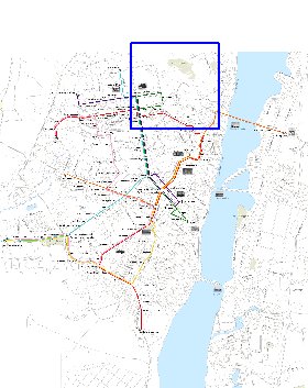 Transporte mapa de Voronej