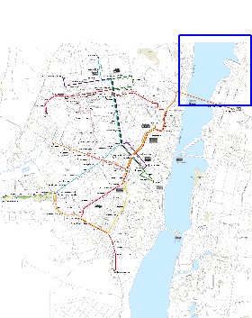 Transporte mapa de Voronej