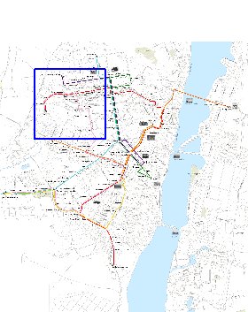 Transporte mapa de Voronej