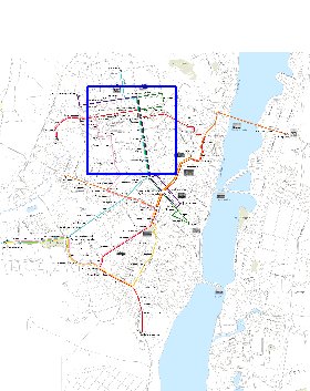 Transporte mapa de Voronej