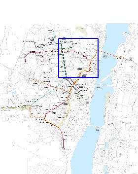 Transporte mapa de Voronej