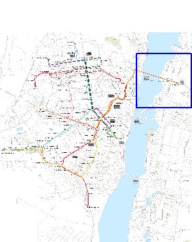 Transporte mapa de Voronej