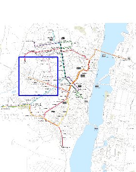 Transporte mapa de Voronej