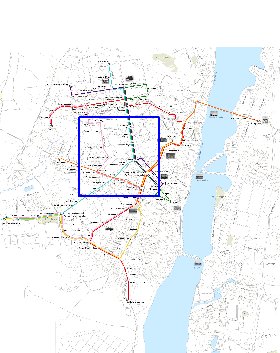 Transporte mapa de Voronej