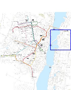 Transporte mapa de Voronej