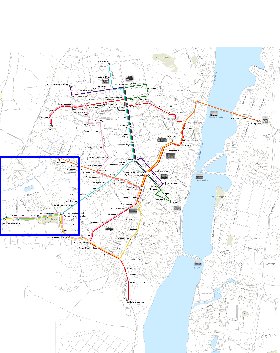 Transporte mapa de Voronej