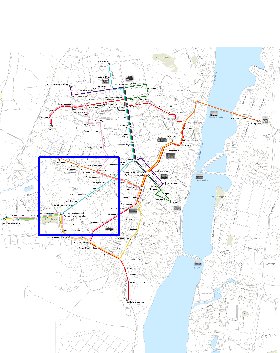 Transporte mapa de Voronej