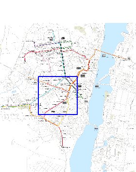 Transporte mapa de Voronej