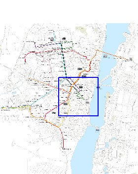 Transporte mapa de Voronej