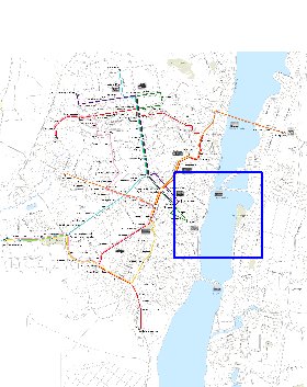 Transporte mapa de Voronej