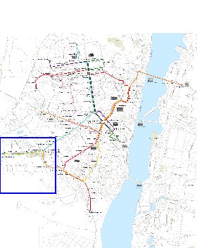 Transporte mapa de Voronej