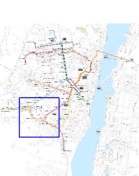 Transporte mapa de Voronej