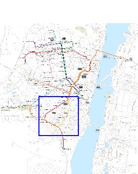 Transporte mapa de Voronej