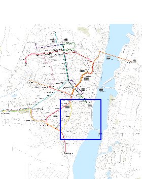 Transporte mapa de Voronej