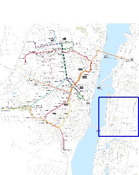 Transporte mapa de Voronej