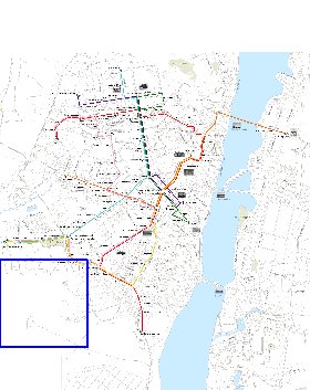 Transporte mapa de Voronej