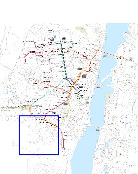 Transporte mapa de Voronej