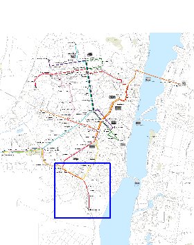 Transporte mapa de Voronej