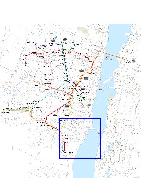 Transporte mapa de Voronej