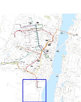 Transporte mapa de Voronej