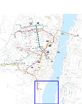 Transporte mapa de Voronej