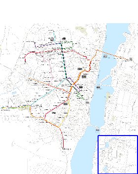 Transporte mapa de Voronej