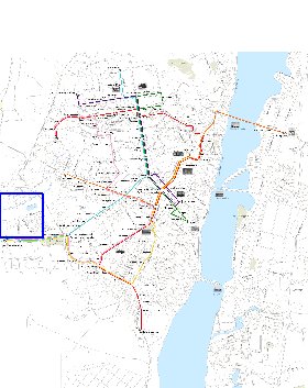 Transporte mapa de Voronej